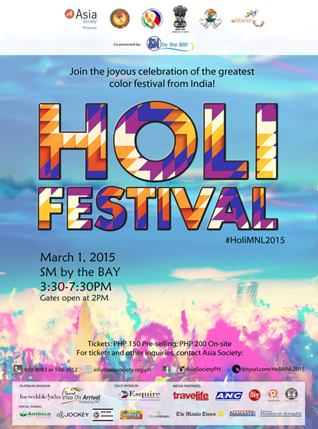 Holi Festival on March 1 at SM by the BAY